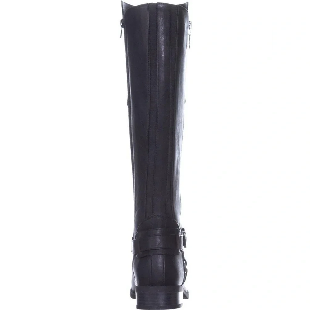 G by Guess Size 51/2 Black Womens Harson Faux Leather Riding Over-The-Knee Boots